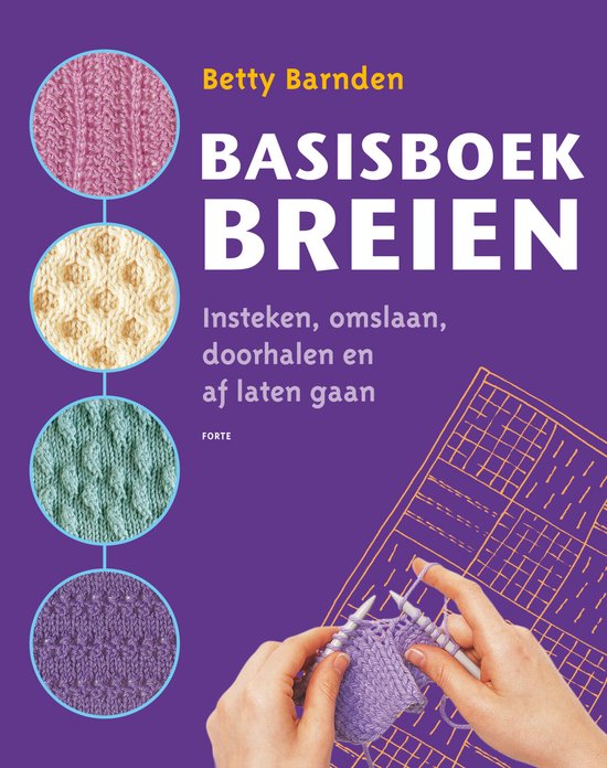 Basisboek breien, Betty Barnden, boekomslag voorkant, tweedehands