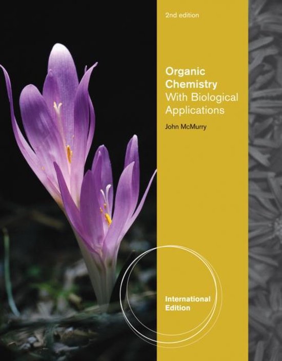 Organic Chemistry with Biological Applications, 2nd edition, John McMurry, omslag met een paarse bloem, tweedehands