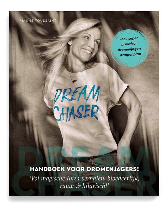 Dream Chaser, Rianne Toussaint, Handboek voor dromenjagers, omslag met een lachende vrouw met lang blond haar, tweedehands