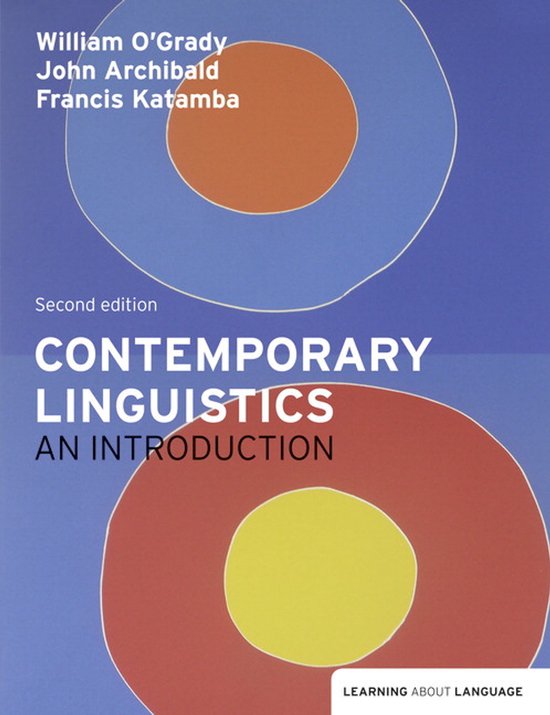 Contemporary Linguistics An Introduction, Francis Katamba, boekomslag voorkant met concentrische cirkels, tweedehands