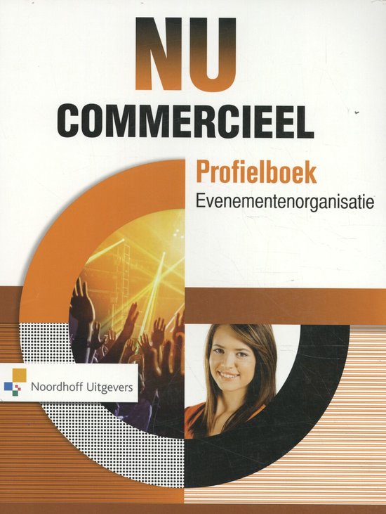 NU Commercieel Profielboek Evenementenorganisatie, Harry Heithuis, oranje omslag met een concert en een vrouw, tweedehands