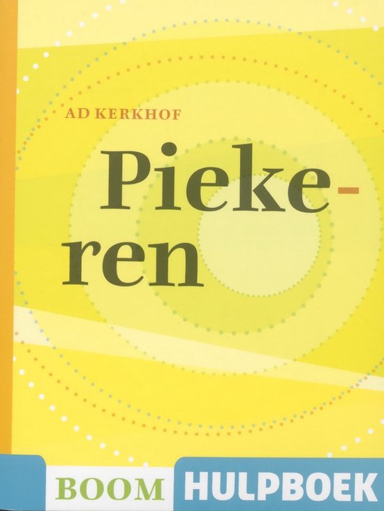 Piekeren, Ad Kerkhof, Boom hulpboek, boekomslag voorkant, tweedehands