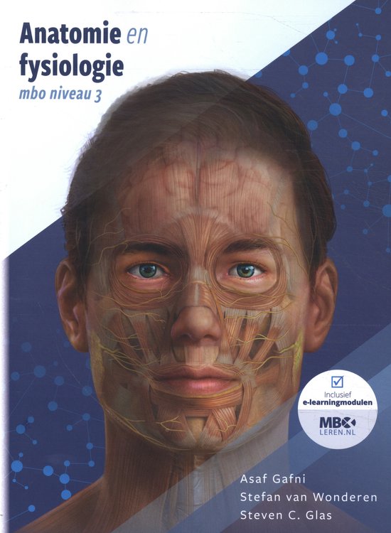Anatomie en fysiologie mbo niveau 3, Asaf Gafni, Stefan van Wonderen en Steven C. Glas, anatomisch gezicht, tweedehands