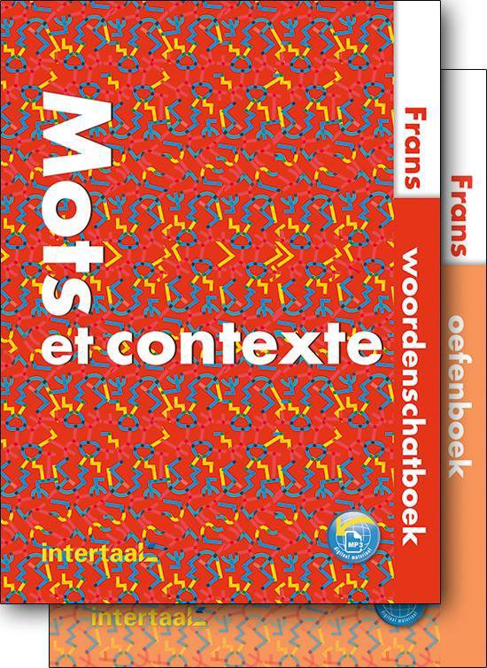 Mots et contexte, Frans woordenschatboek en oefenboek, boekomslag voorkant met twee delen op elkaar, tweedehands