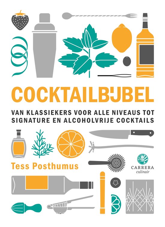Cocktailbijbel, Tess Posthumus, boekomslag voorkant, tweedehands