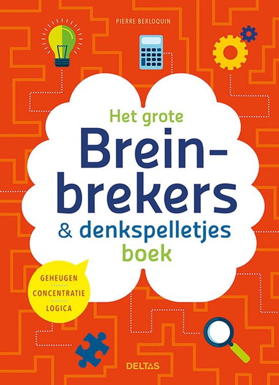 Boek-Het grote breinbrekers en denkspelletjes boek-tweedehands