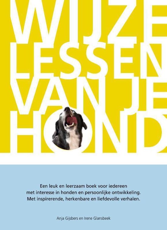 Wijze lessen van je hond, Anja Gijsbers en Irene Glansbeek, boekomslag voorkant, tweedehands