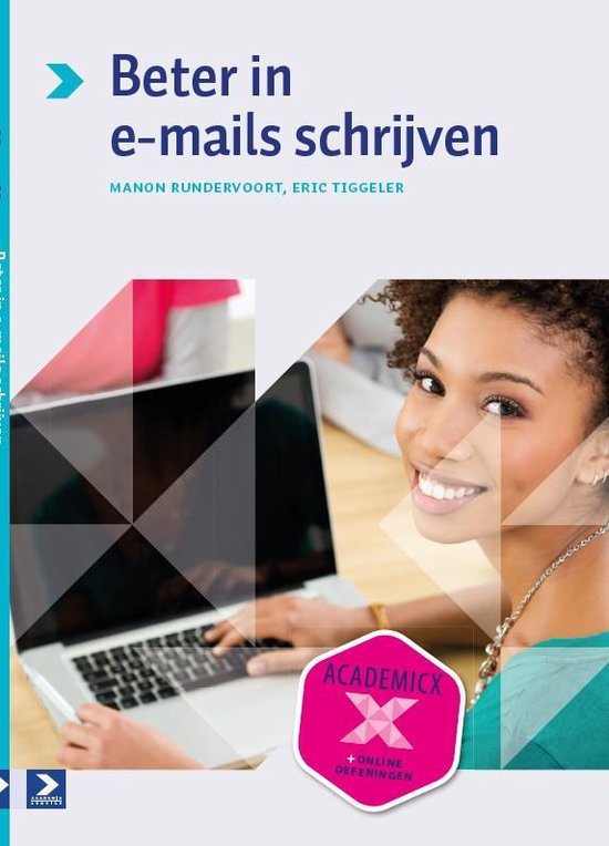 Beter in e-mails schrijven, Manon Rundervoort en Eric Tiggeler, omslag met een vrouw achter een laptop, tweedehands