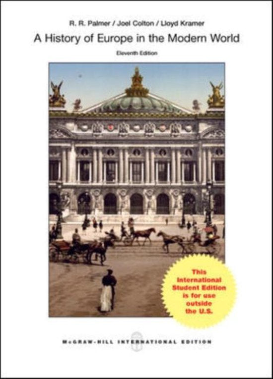A History of Europe in the Modern World, eleventh edition, R. R. Palmer e.a., omslag met de Opéra van Parijs, tweedehands
