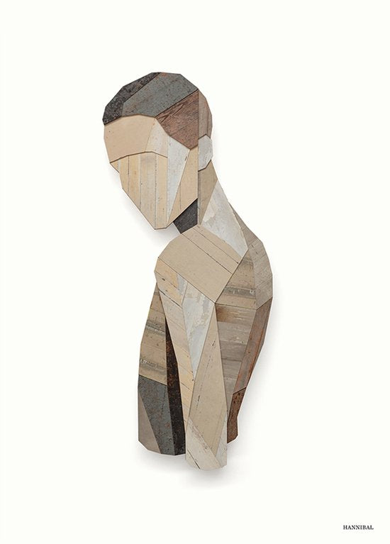 Strook, kunstboek, witte omslag met een figuur van oud hout, tweedehands