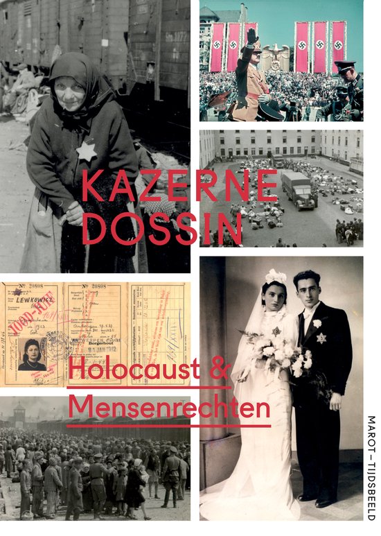 Kazerne Dossin, Holocaust en Mensenrechten, omslag met historische foto's en een bruidspaar, tweedehands