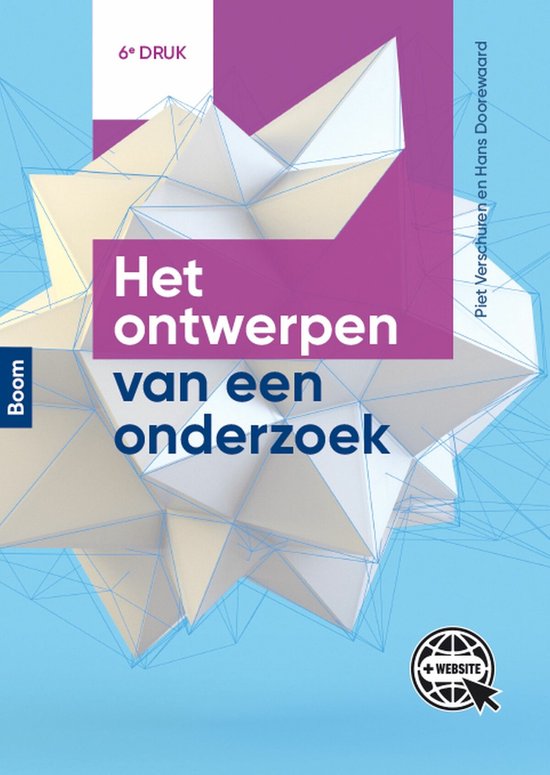 Het ontwerpen van een onderzoek, Piet Verschuren, boekomslag voorkant, tweedehands