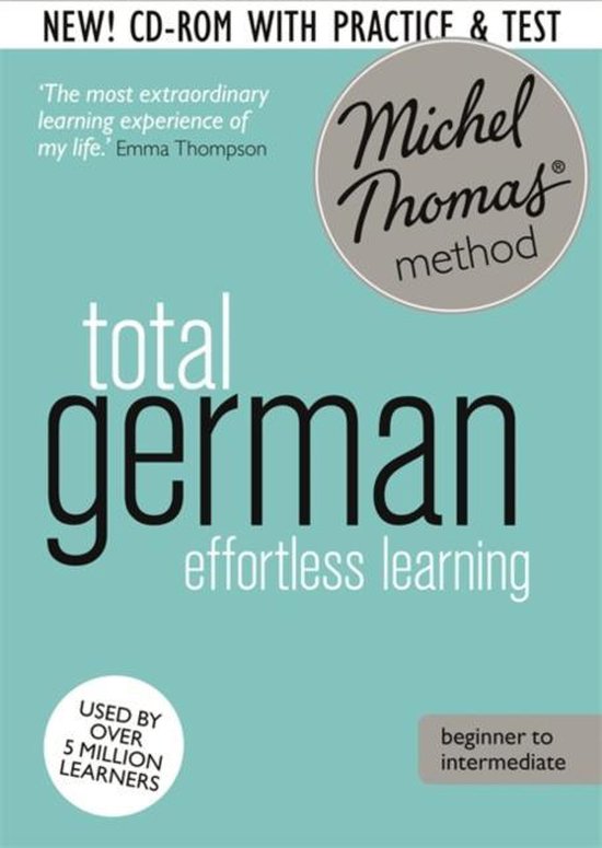Total German, Michel Thomas Method, beginner to intermediate, lichtblauwe omslag, tweedehands