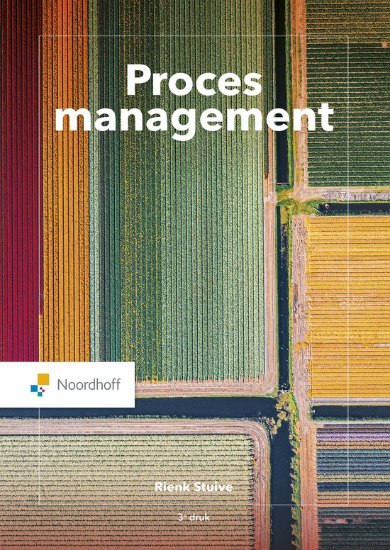 Procesmanagement, Rienk Stuive, boekomslag voorkant met een luchtfoto van akkers, tweedehands