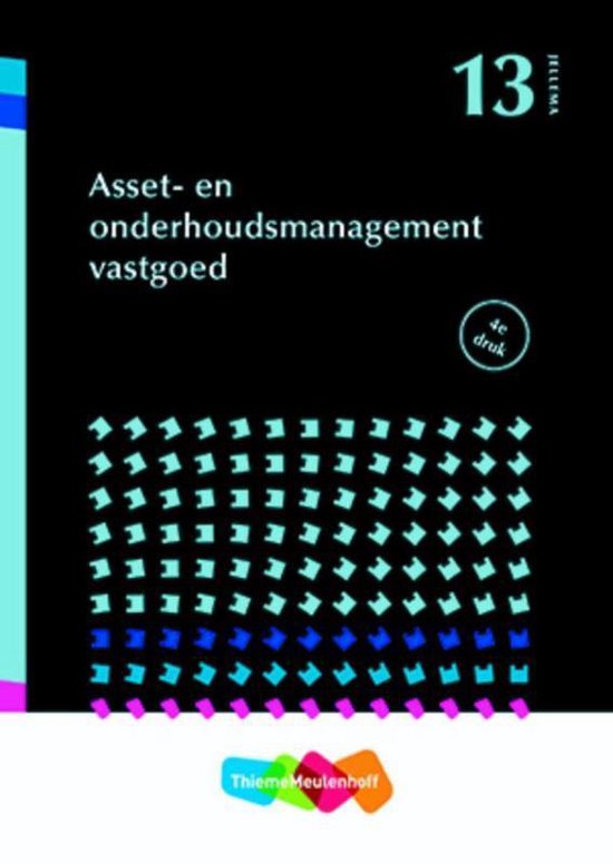 Jellema 13 Asset- en onderhoudsmanagement vastgoed, ThiemeMeulenhoff zwarte omslag met pijltjes, 4e druk, tweedehands