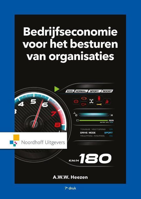 Bedrijfseconomie voor het besturen van organisaties, A.W.W. Heezen, boekomslag voorkant, tweedehands