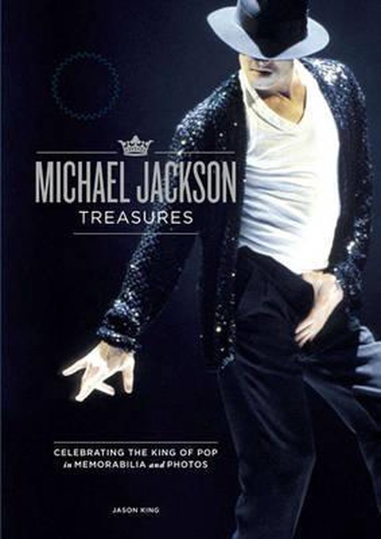 The Michael Jackson Treasures, Jason King, boekomslag voorkant met Michael Jackson in dansante pose, tweedehands