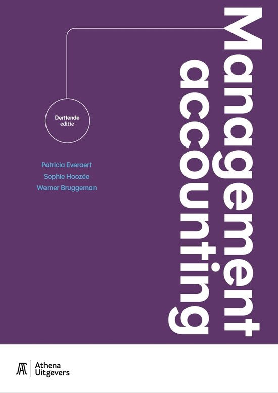 Management accounting, dertiende editie, Patricia Everaert e.a., paarse omslag, tweedehands