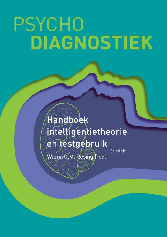 Handboek intelligentietheorie en testgebruik, Wilma C.M. Resing, groenblauwe omslag met brein, 2e editie, tweedehands