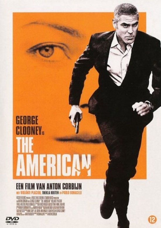 The American dvd van Anton Corbijn met George Clooney, oranje hoes voorkant