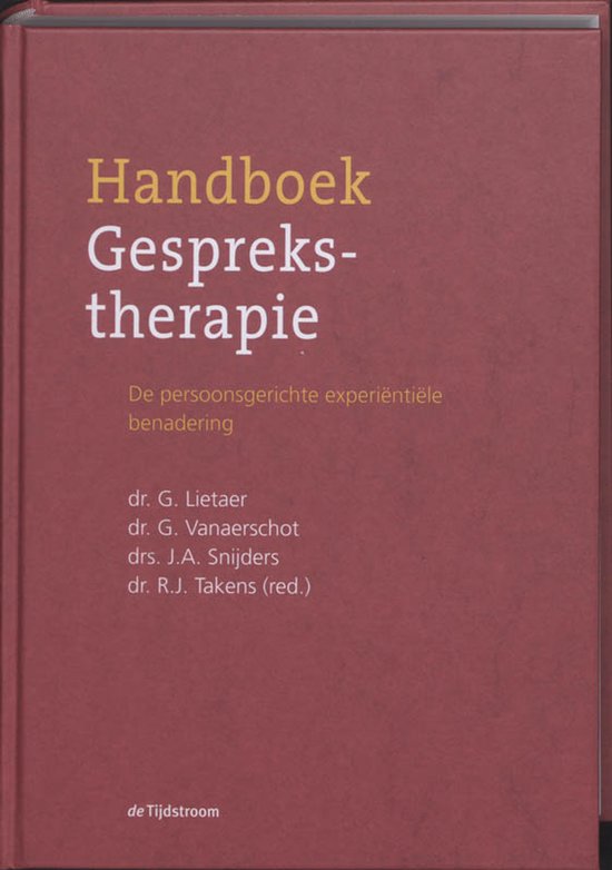 Handboek Gesprekstherapie, G. Lietaer, boekomslag voorkant, tweedehands