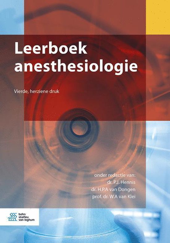 Leerboek anesthesiologie, P.J. Hennis, boekomslag voorkant, tweedehands