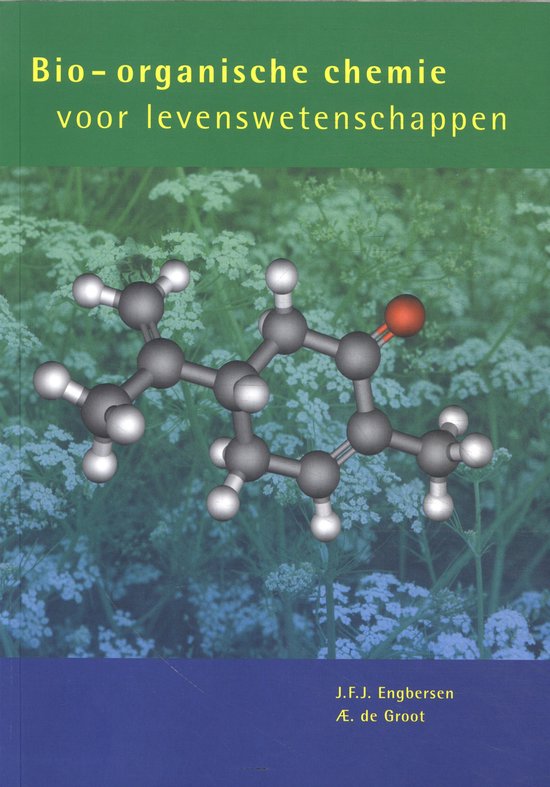 Bio-organische chemie voor levenswetenschappen, J.F.J. Engbersen en Æ. de Groot, groene omslag met molecuulmodel, tweedehands