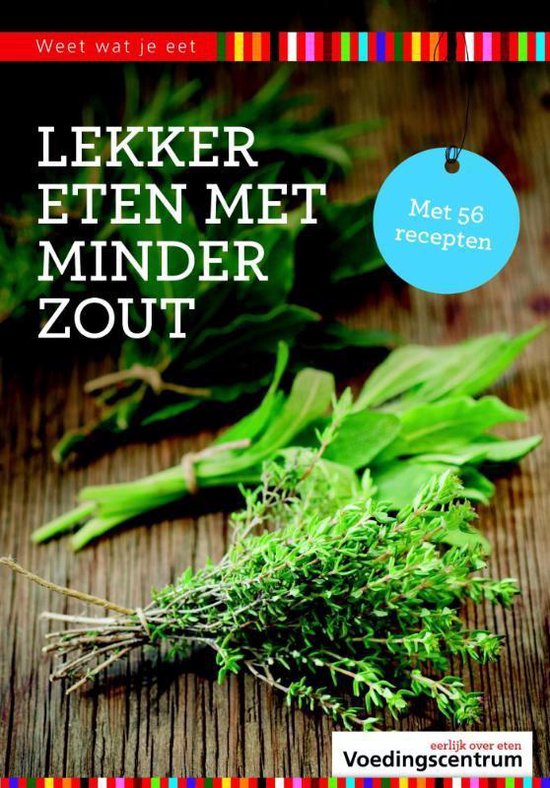 Lekker eten met minder zout, boekomslag voorkant, tweedehands