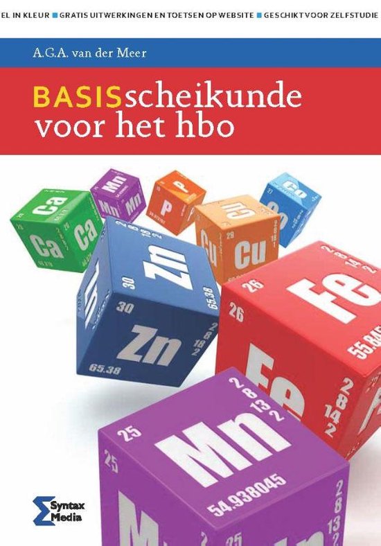 Basisscheikunde voor het HBO, A.G.A. van der Meer, boekomslag voorkant, tweedehands