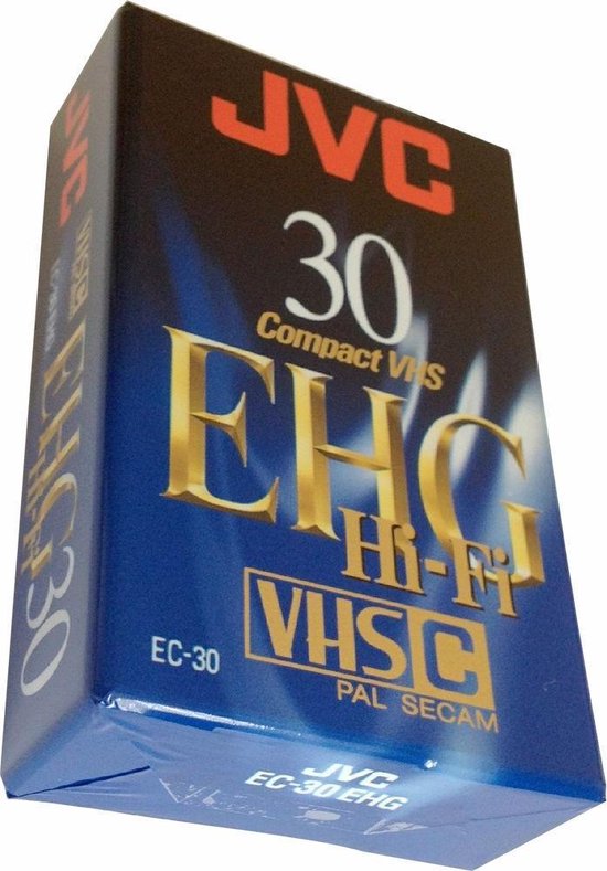 JVC-VHS-C Videoband / Compact VHS Videocassette EHG-30 Hi-Fi (PAL/SECAM, 30 Min) (Nieuw)