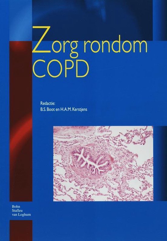 Zorg rondom COPD, redactie B.S. Boot en H.A.M. Kerstjens, blauwe omslag met longweefsel onder de microscoop, tweedehands
