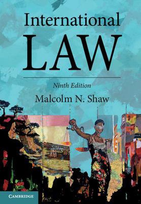 International Law, Malcolm N. Shaw, negende editie, blauwe omslag met geschilderde figuren, tweedehands