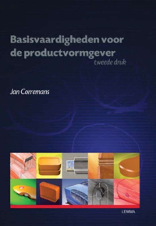 Basisvaardigheden voor de productvormgever, tweede druk, Jan Corremans, donkerblauwe omslag, tweedehands