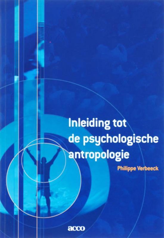 Inleiding tot de psychologische antropologie, Philippe Verbeeck, blauwe omslag met een figuur met geheven armen, tweedehands
