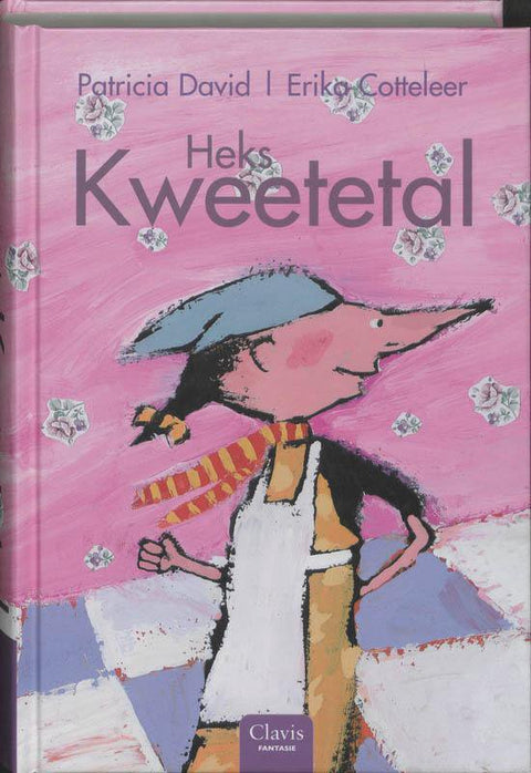 Heks Kweetetal, Patricia David, boekomslag voorkant met een tekening van een heks, tweedehands