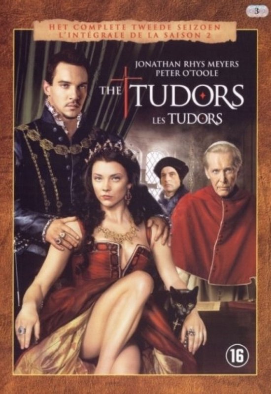 The Tudors seizoen 2 dvd met Jonathan Rhys Meyers en Peter O'Toole, hoes voorkant met het hof, tweedehands