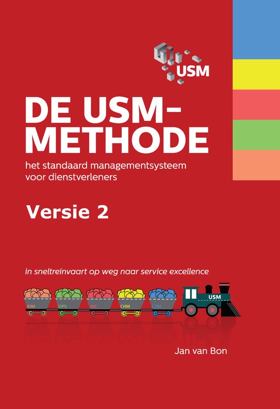 De USM-methode versie 2, Jan van Bon, rode omslag met een getekende trein, tweedehands