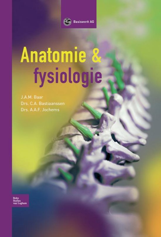 Basiswerk AG, Anatomie en fysiologie, J.A.M. Baar, boekomslag voorkant, tweedehands