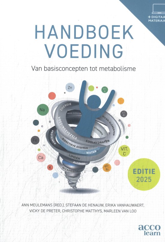 Handboek voeding, van basisconcepten tot metabolisme, Ann Meulemans, boekomslag voorkant, tweedehands