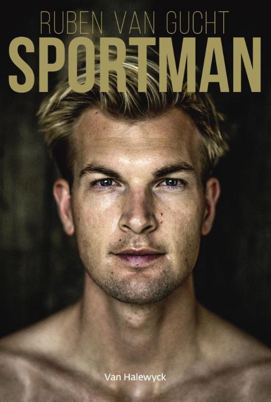 Sportman, Ruben van Gucht, boekomslag voorkant met een portret van een man, tweedehands