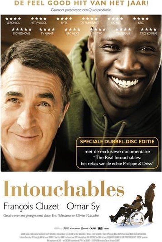 Intouchables dvd met François Cluzet en Omar Sy, speciale dubbel-disc editie, hoes voorkant, tweedehands