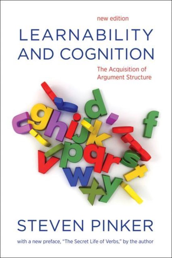 Learnability and Cognition, new edition, Steven Pinker, omslag met gekleurde houten letters, tweedehands