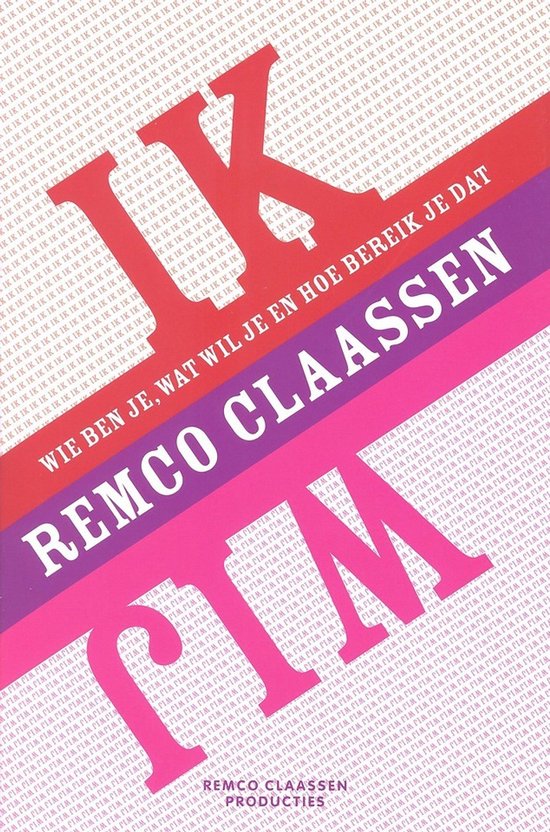Ik/Wij, Remco Claassen, roze omslag met de woorden Ik en Wij in grote letters, tweedehands