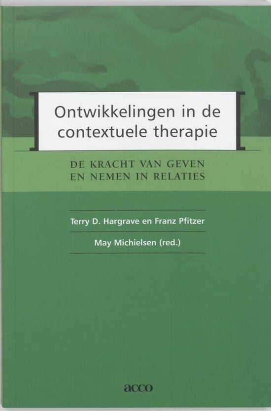 Boek-Ontwikkelingen in de contextuele therapie-tweedehands