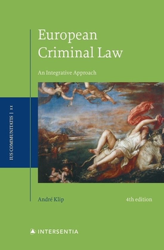 European Criminal Law, André Klip, groene boekomslag voorkant met een klassiek schilderij, tweedehands