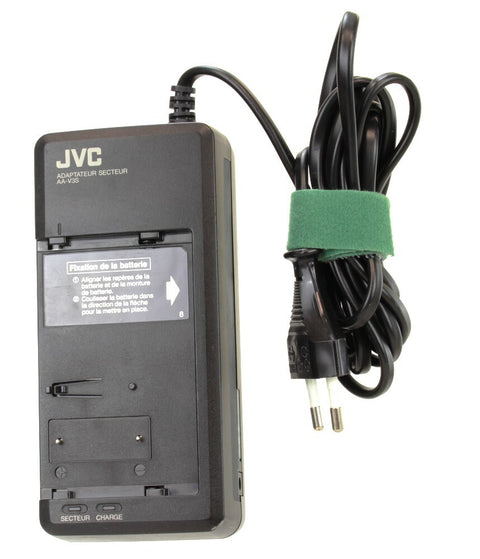 JVC AA-V3S netadapter voor JVC camcorders, zwart, met accuschoen en opgerold netsnoer