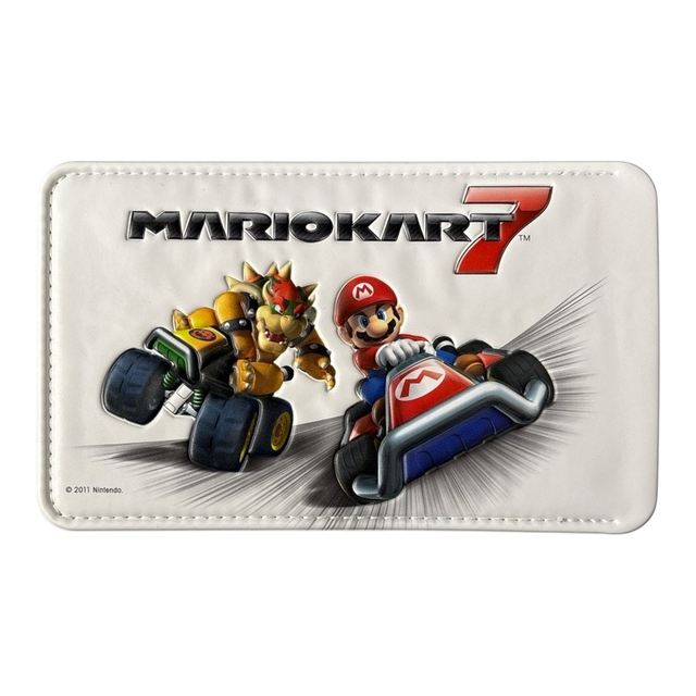 Nintendo Mario Kart 7 hoes voor Nintendo 3DS, wit met Mario en Bowser in karts, voorkant, tweedehands