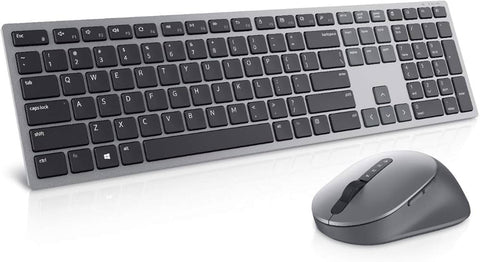 DELL-Pro Plus Toetsenbord + Muis KM7321W - Spaans QWERTY - Titaniumgrijs (Nieuw)