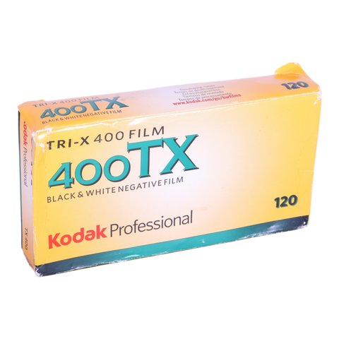 Kodak Tri-X 400TX zwart-wit rolfilm 120 voor middenformaat, doosje vooraanzicht, tweedehands