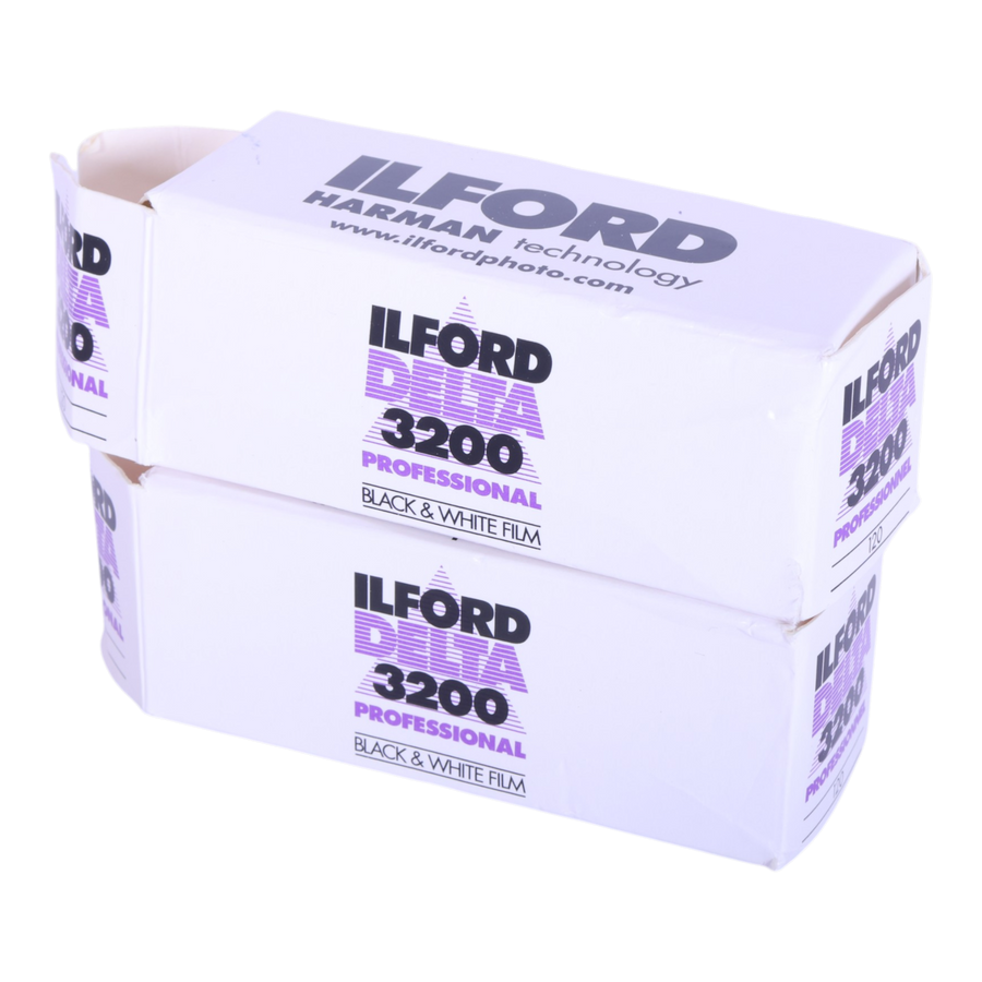ILFORD-Rolfilm / Zwart Wit Film 120 Ilford Delta 3200 Professional EI 3200 (2 Rollen)-tweedehands